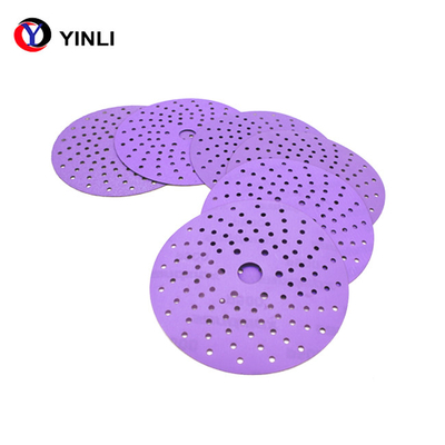 Polyester Film 600 grit 6 Inch Sanding Discs For Metal Purple Sand Paper