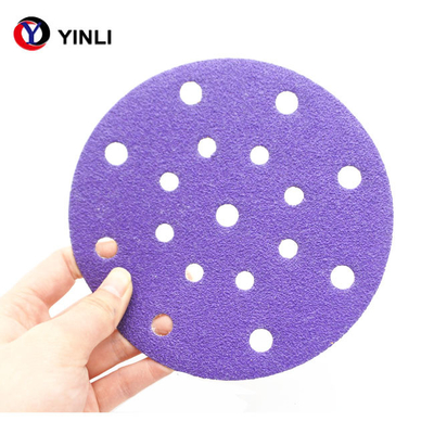 150mm 40 Kum Zirkonya Zımpara Diski 6 İnç Yapıştırıcı Zımpara Diskleri Zımpara Mor